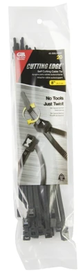 Cable Ties, Self-Cutting, Black, 8-In., 50-Pk.