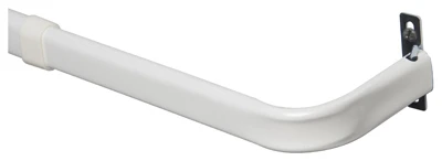 Curtain Rod, Heavy Duty, White, 18 to 28 In.