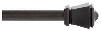 Amelia Cafe Curtain Rod, Black, 7/16 x 28 to 48 In.