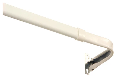 Curtain Rod, Heavy Duty, White, 28 to 48 In.