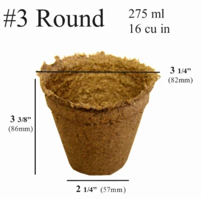 Plantable Pots, 3-In. Round, 12-Pk.