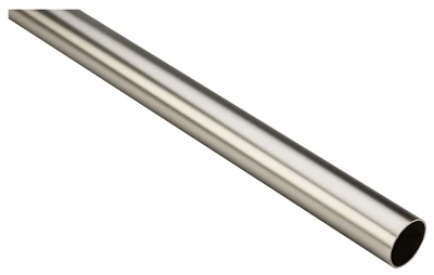 Closet Rod, Heavy-Duty, Satin Nickel, 8 Ft.