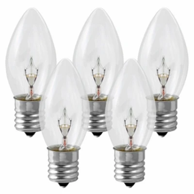 Christmas Bulbs, C9 Clear, 25-Pk.