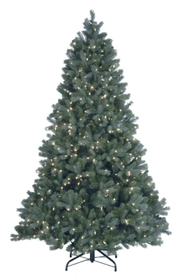 7.5-foot Douglas Blue Fir Artificial Pre-lit Christmas Tree With 700 Warm White Led Lights