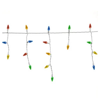 Synchronized Icicle Christmas Light Set, 75 Count, 8 Functions, Multi-color & Cool White