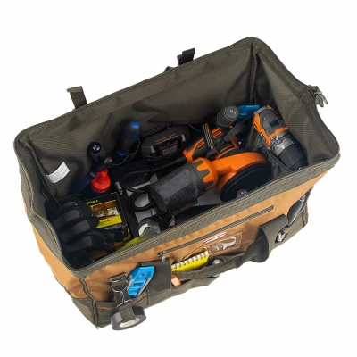 Gatemouth Tool Bag, 20-inch With 40 Pockets And Padded Strap