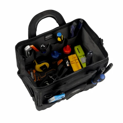 Pro Gate Mouth Tool Bag 14 Inch Durable Construction with Multiple Pockets