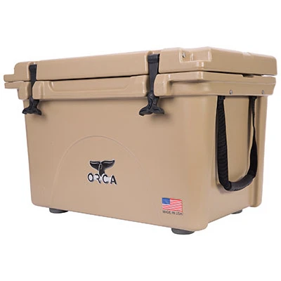 Tan Cooler, 40 Quart Capacity, Durable Portable Ice Chest