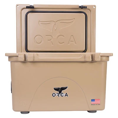 Tan Cooler, 40 Quart Capacity, Durable Portable Ice Chest
