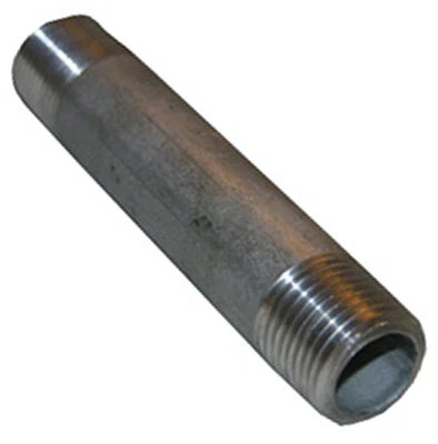 Stainless Steel Pipe Nipple, 1/2 Inch Diameter by 4 Inch Length