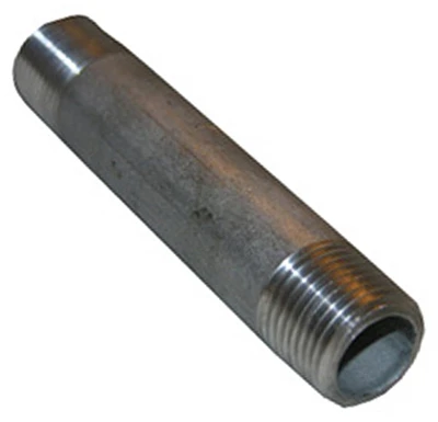 Stainless Steel Pipe Nipple, 1/2 Inch Diameter by 6 Inch Length