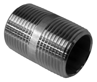 3/4 Inch X Short Stainless Steel Pipe Nipple, Type 304, 150 Lb Rated