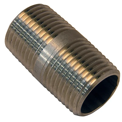 1/2 Inch X Short Stainless Steel Pipe Nipple, Type 304, 150 Lb Rated