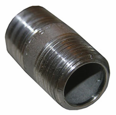 Stainless Steel Pipe Nipple, 1/2" X 2", Type 304, Male Threaded