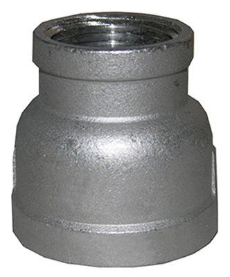 Stainless Steel Bell Reducer Pipe Fitting, Three Eighths Inch by One Quarter Inch