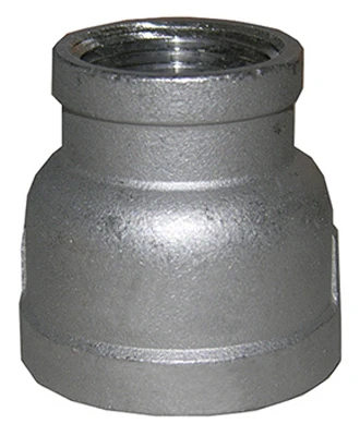 Stainless Steel Bell Reducer Pipe Fitting, One Half Inch by Three Eighths Inch