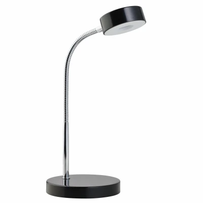 Black LED Desk Lamp with Adjustable Arm and Touch Control