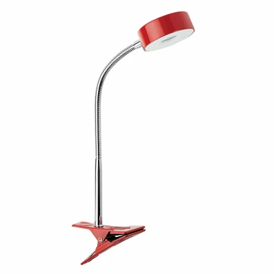 Red LED Clip Lamp, 5 Watt, Energy Efficient, Portable Lighting Solution
