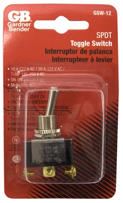 Toggle Switch, SPDT, 125-Volt, 20-Amp, 3/4-HP