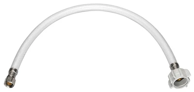 Toilet Connector Supply Line Reinforced Polyvinyl 1/2 Inch Female Iron Pipe by 7/8 Inch Ball by 16 Inch Length