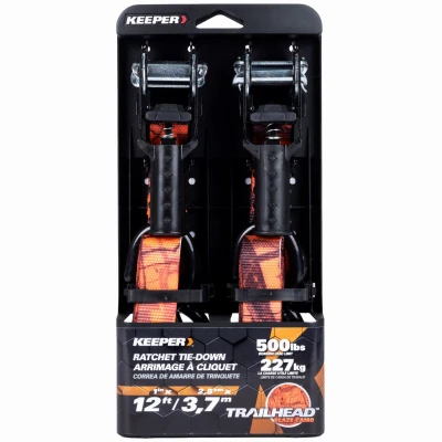 Blaze Camo Ratchet Tie-Down, 1 In. x 12 Ft., 2-Pk.