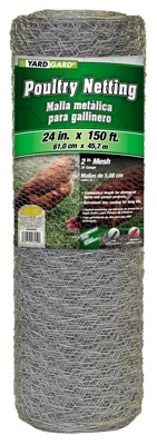 Galvanized Poultry Netting, 2-In. Mesh, 24-In. x 150-Ft.