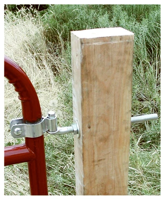 Gate Hinge Kit, Round Tube, 2-In.