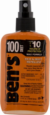Insect Repellent Pump Spray with 100 Percent DEET, 3.4 Ounce Bottle