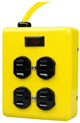 SOUTHWIRE Yellow Jacket Metal Power Block, 4-Outlet