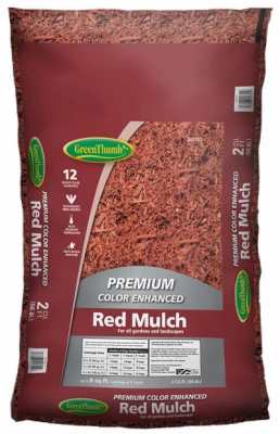GREEN THUMB Colored Mulch, Red, 2-Cu. Ft.