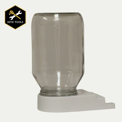 Honey Bee Entrance Feeder with 1 Quart Jar for Beekeeping