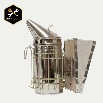 Beekeeping Smoker with Heat Shield and Bellows for Safe Hive Inspection