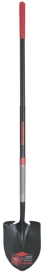 Round Point Shovel, Long Fiberglass Handle, Cushion-Grip