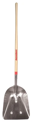 RAZOR-BACK Long-Handle Scoop, #10, Aluminum With Wood Handle