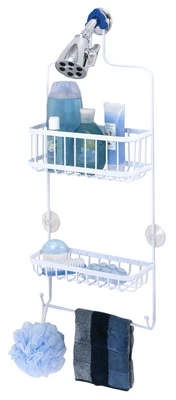 Over-The-Shower Caddy, White, Large