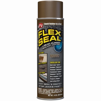 FLEX SEAL Rubber Sealant Coating, Brown, 14-oz.