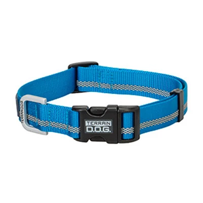 Terrain Reflective Snap-N-Go Dog Collar Small Blue Nylon