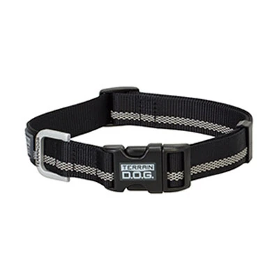 Small Black Reflective Collar for Pets with Adjustable Strap