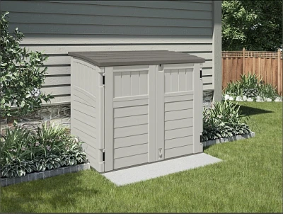 Storage and Trash Can Shed Double Wall Resin 34 Cubic Feet Capacity