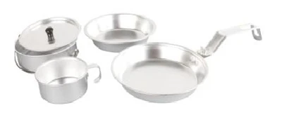 Aluminum Mess Kit, 5 Piece Set for Camping and Outdoor Use