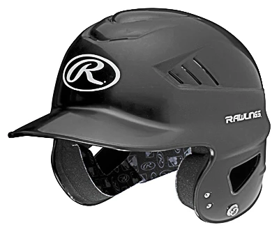 Cool Flo Black Batting Helmet for Baseball and Softball