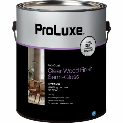 Clear Semi-Gloss Wood Finish Brushing Lacquer, Gallon Container