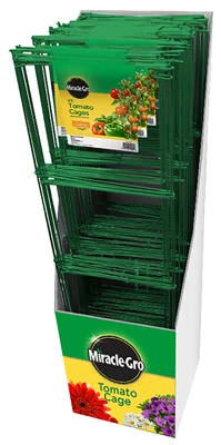 Folding Square Tomato Cage, 12 X 44-inches, 4 Panels, Powder Coated