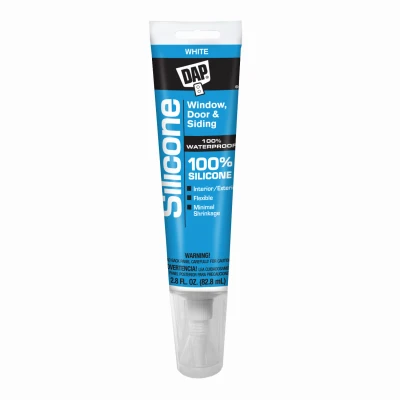 Silicone Rubber Sealant, Clear, 2.8-oz.