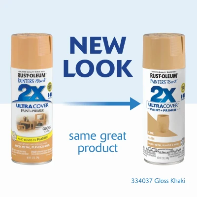 Painter's Touch 2x Ultra Cover 12 Oz. Gloss Spray Paint, Khaki