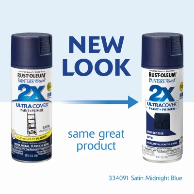 Painter's Touch 2X Satin Midnight Blue Spray Paint, 12 Ounce Can