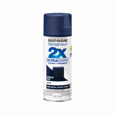 Painter's Touch 2X Satin Midnight Blue Spray Paint, 12 Ounce Can