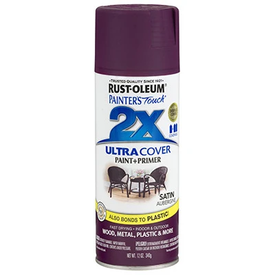 Painter's Touch 2X Spray Paint, Satin Aubergine, 12-oz.