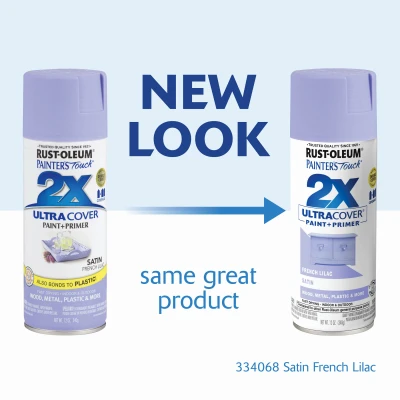 Painter's Touch 2x Ultra Cover 12 Oz. Satin Spray Paint, French Lilac