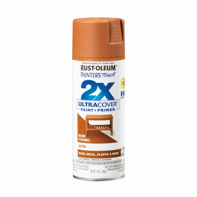 Painter's Touch 2x Ultra Cover 12 Oz. Satin Warm Caramel Spray Paint